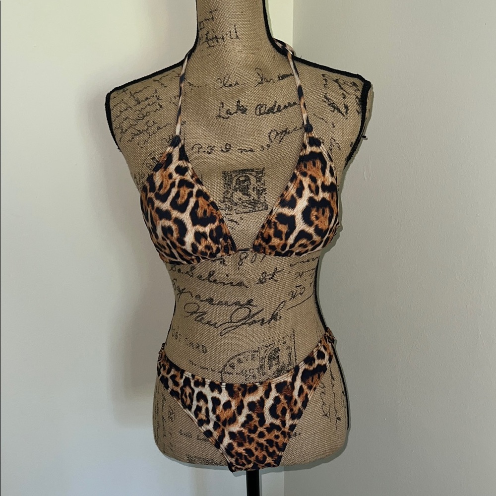 Leopard Print Bikini Set